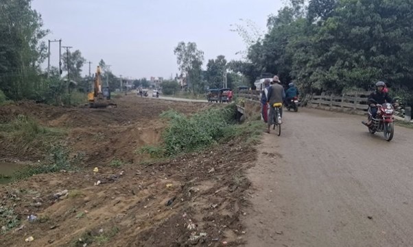 खजुराको पेडारी नालामा ४ लेनको पक्की पुल बन्दै