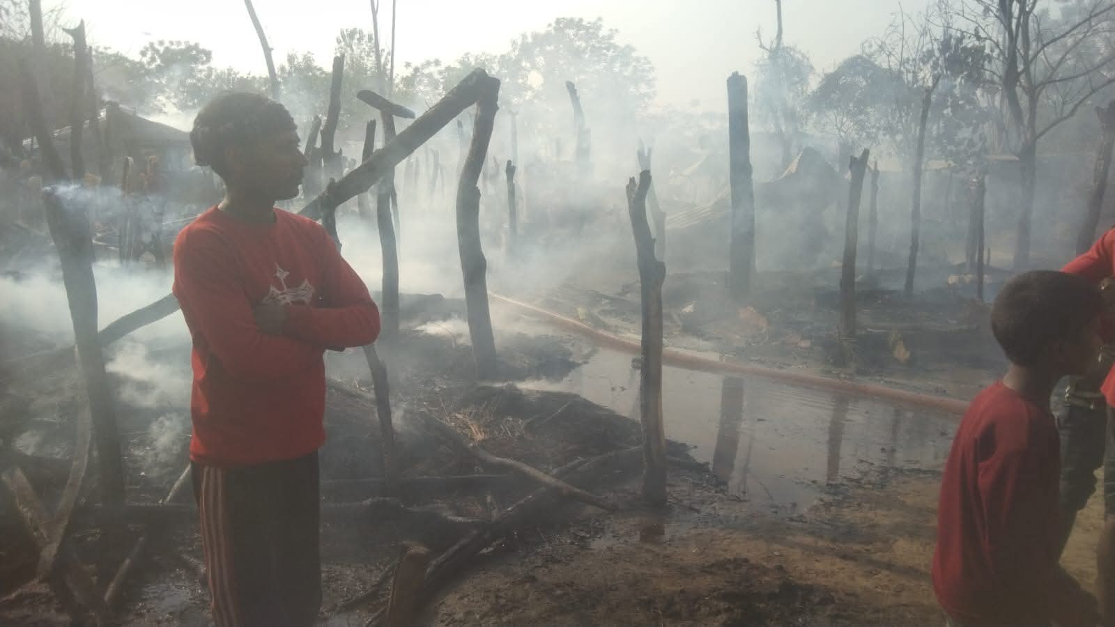 आगलागी हुँदा पाँच घर जलेर ध्वस्त