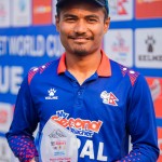 नेपालका रोहित पौडेल आउट, गुम्यो तेस्रो विकेट