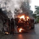 दाउन्नेमा बस ठोक्किएर आगलागी हुँदा ३१ जना घाइते, ६ जनाको अवस्था गम्भीर