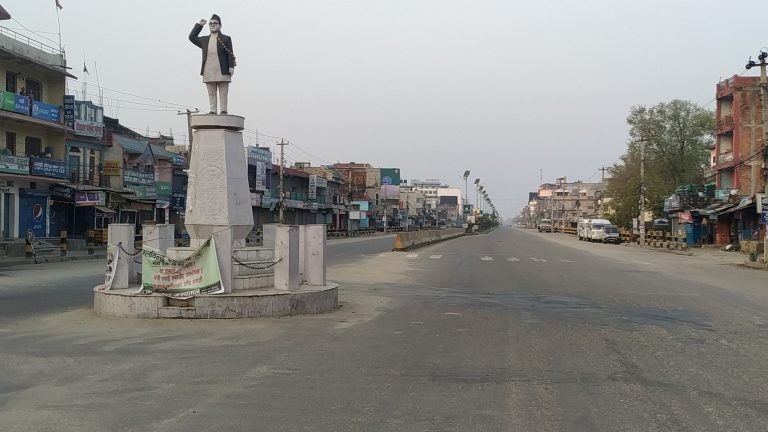 कोरोना:बाँकेमा जनता कर्फ्युको प्रभाव,बजारमा छायो सन्नाटा