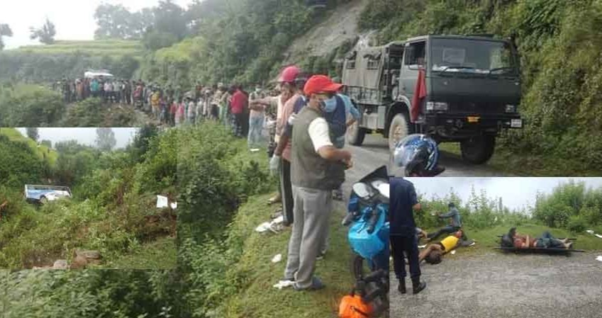 डोटीमा बस दुर्घटना हुँदा ३ जनाको मृत्यु,३२ घाइते