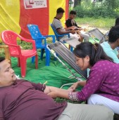 नेपालगञ्ज-२१ तेलियनपुरमा ३३ जनाद्वारा रक्तदान