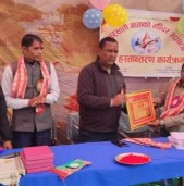 अध्यक्ष पौडेलद्वारा राप्तीसोनारीमा नवनिर्मित सरस्वती मन्दिरको उद्घाटन