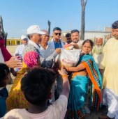 कांग्रेस क्षेत्र नम्बर १ बाँकेद्वारा आगलागी पीडितलाई राहत