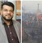 नरैनापुरका आगलागी पिडितलाई डा.रोमन किदवाईले दिए १ लाख नगद