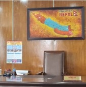 मेयर बालेनको कार्यकक्षमा ग्रेटर नेपालको नक्सा