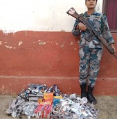 जमुनाहा बिओपीद्वारा लाखौं मूल्यका मोटर पार्ट्सका सामाग्री बरामद