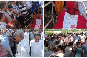 कांग्रेस नेता स्व. शिव गिरीकी आमा रेवतालाई यसरी गरियो समाधिष्ट (फोटोफिचर)