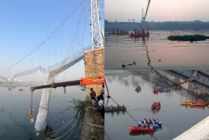 भारतको गुजरातमा पुल भाँचिदा मृत्यु हुनेको संख्या १४१ पुग्यो