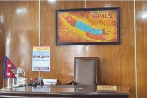 मेयर बालेनको कार्यकक्षमा ग्रेटर नेपालको नक्सा