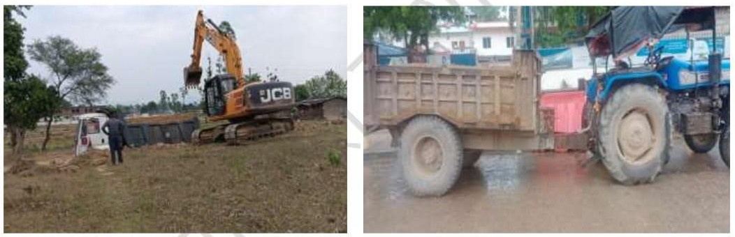 बाँकेबाट अवैध उत्खनन र ढुवानीमा संलग्न जेसेबीसहित ३ सवारीसाधन प्रहरीको नियन्त्रणमा