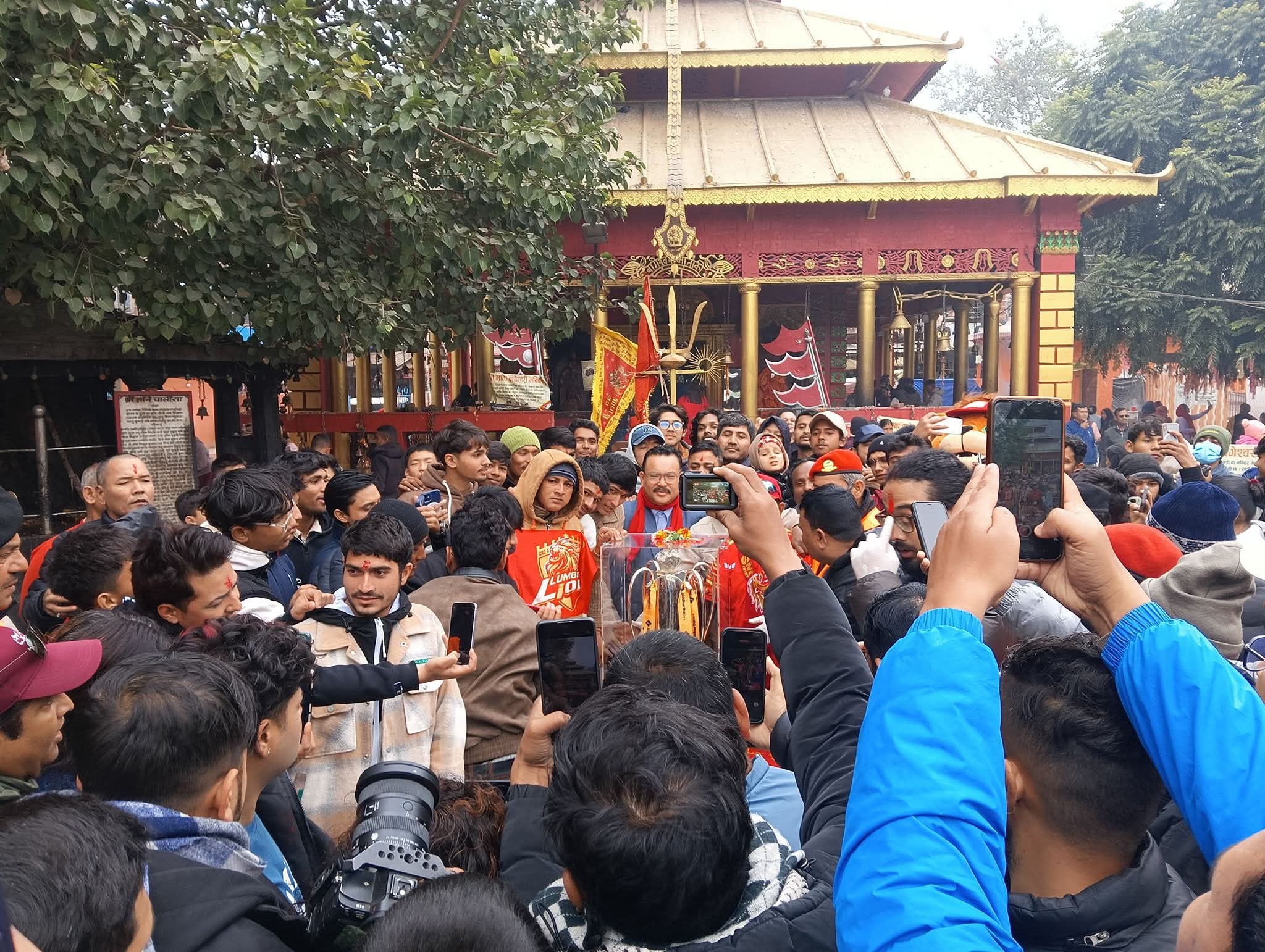 एनपिएल 'विजेता ट्रफी उत्सब यात्रा' बागेश्वरी मन्दिरबाट सुरु