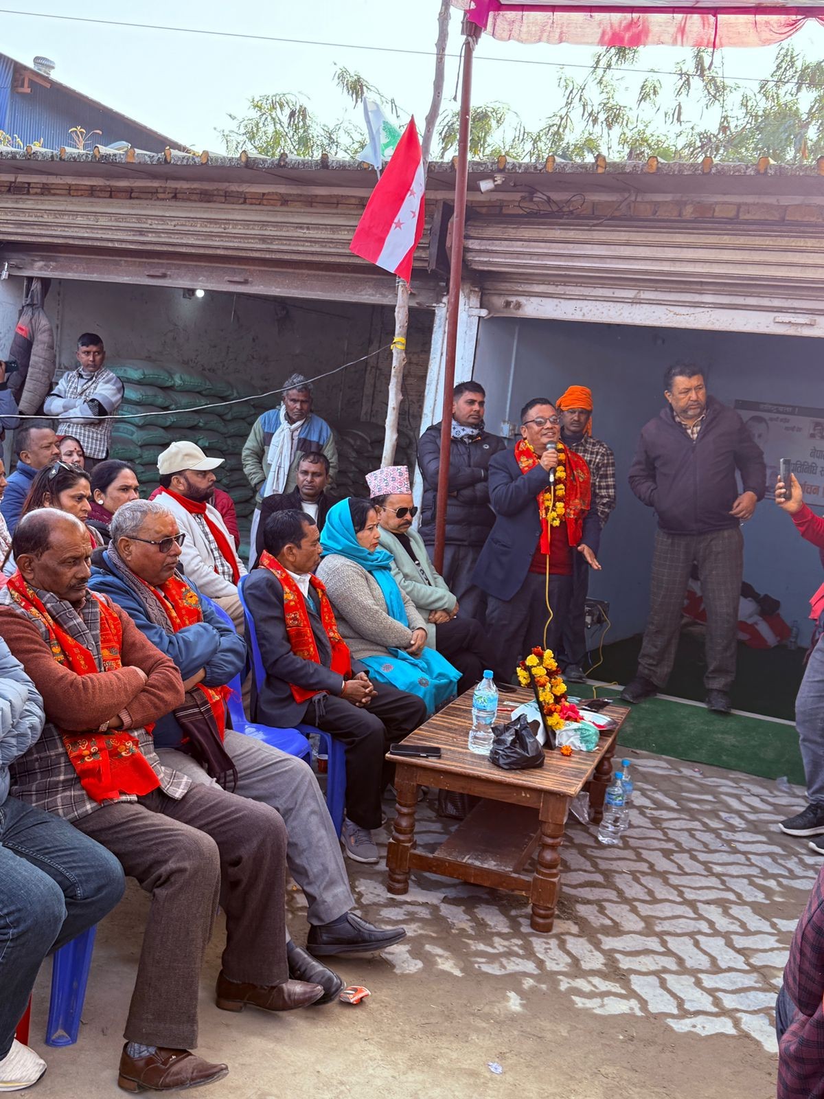 कांग्रेस उम्मेदवार अमर सिंह पुनको प्रचारप्रसार सचिवालय उद्घाटन