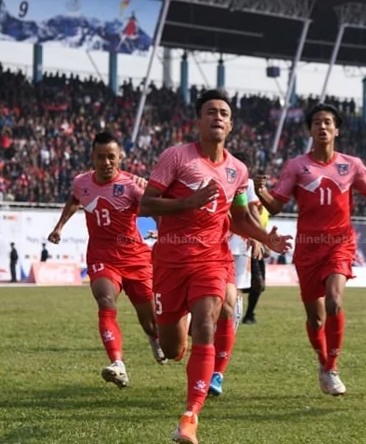 नेपालले भुटानलाई ४-० गोलले हरायो