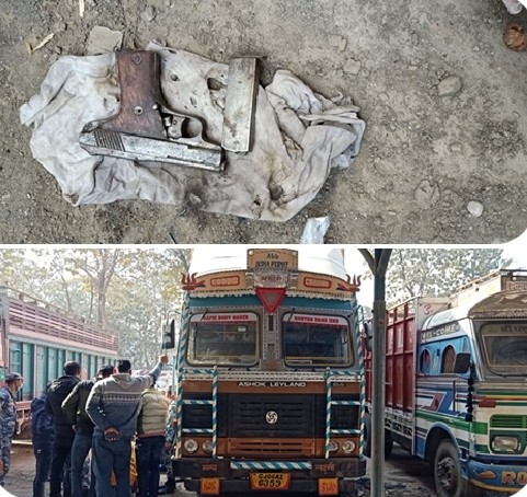 राजश्व अनुसन्धान कार्यालय बुटवलभित्र रहेको भारतीय कन्टेनरबाट पेस्तोल बरामद