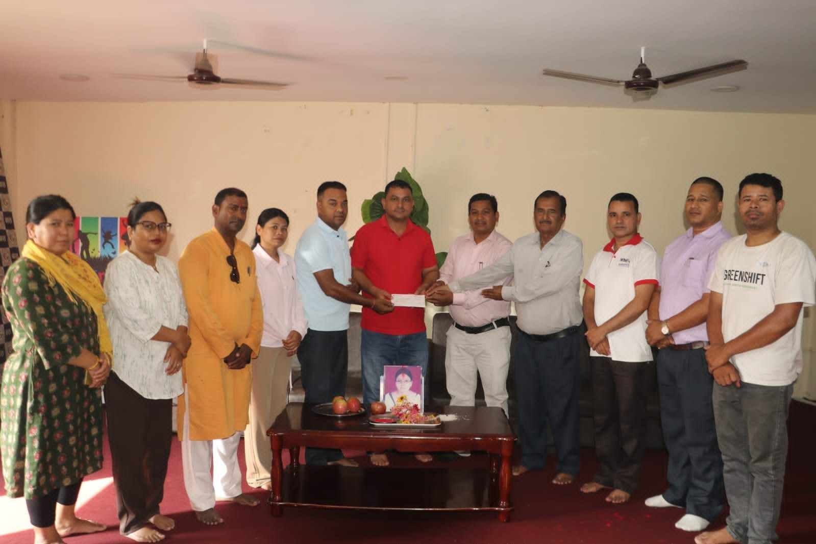रुक्मिणी शाहको पूण्यतिथिमा भवन निर्माणका लागि सहयोग