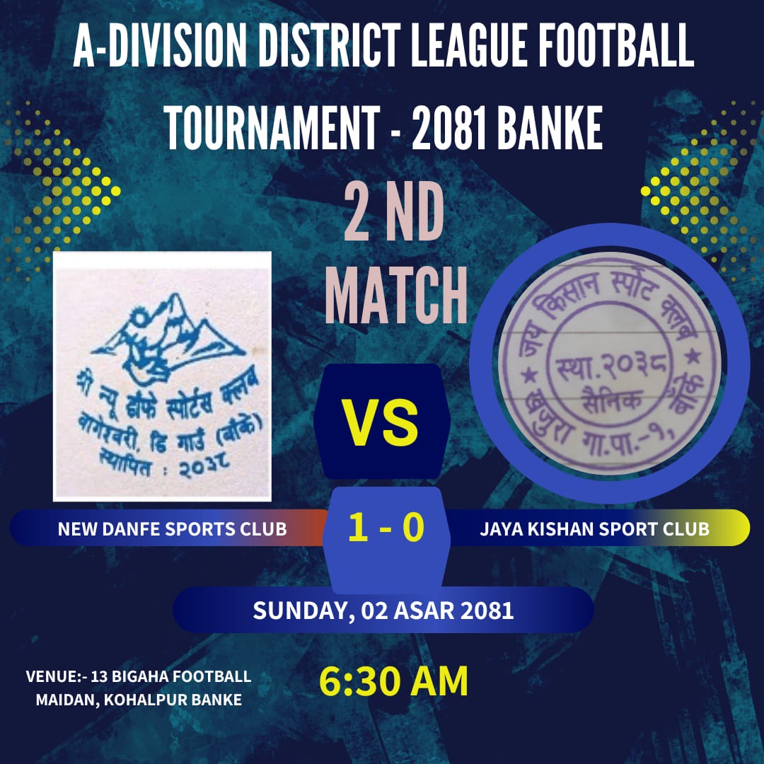 ‘ए’ डिभिजन लिग फुटबलः रोयल र न्यु डाँफे विजयी