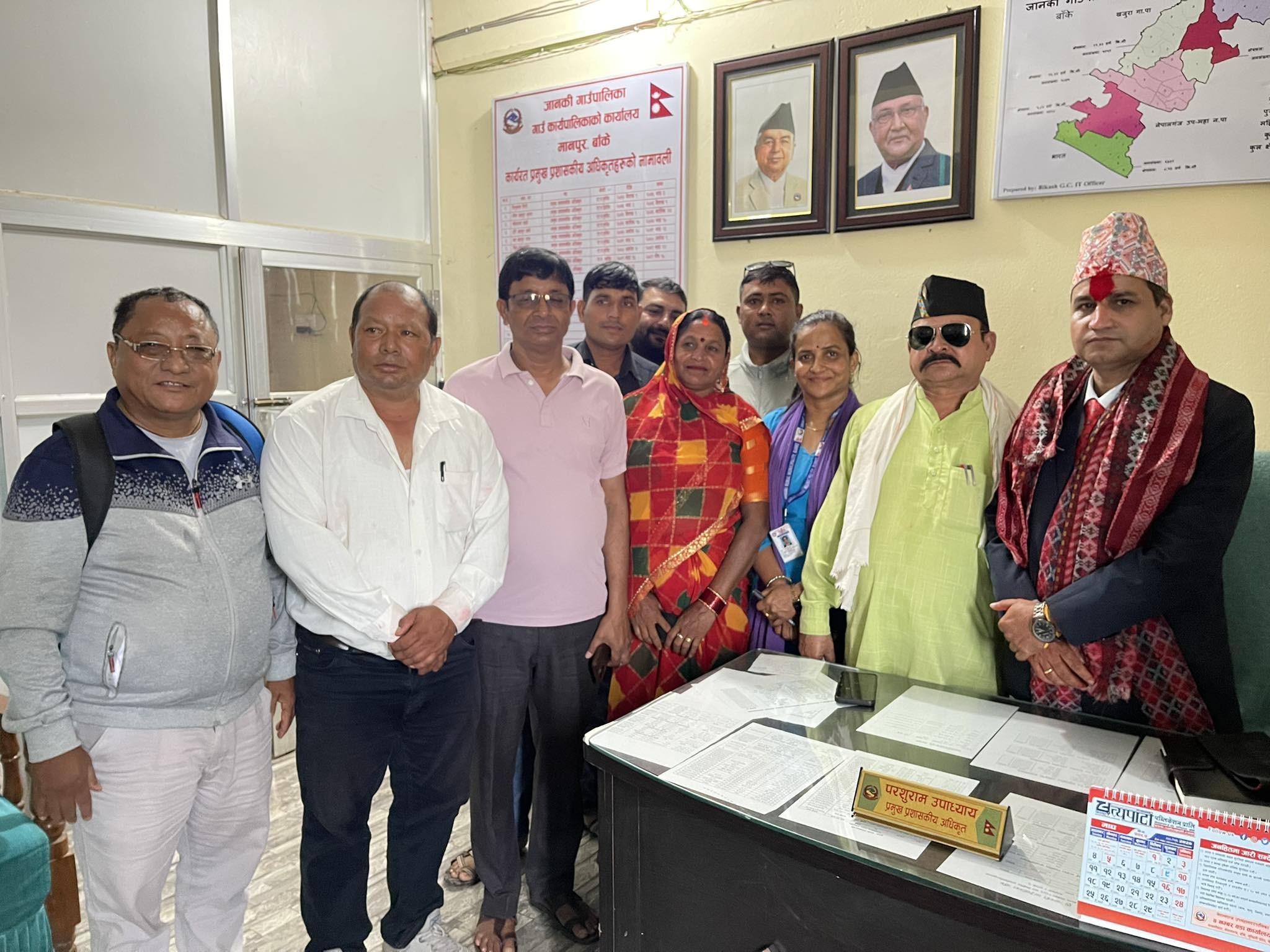 प्रमुख प्रशासकीय अधिकृत उपाध्यायलाई जानकी गाउँपालिकामा स्वागत 