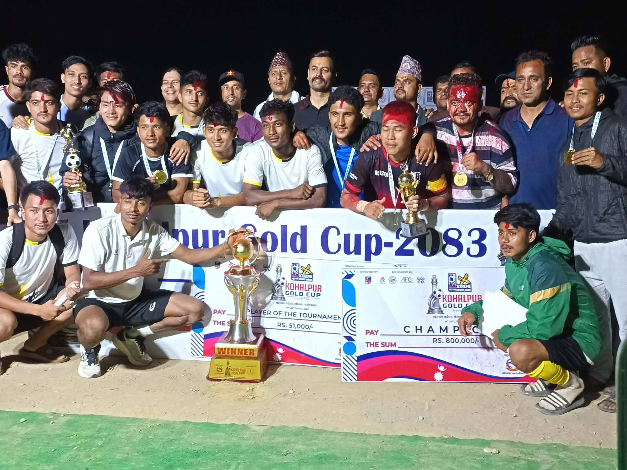 चौथो कोहलपुर गोल्डकपको उपाधि आयोजक कोहलपुर रेसिङ सहाराले जित्यो