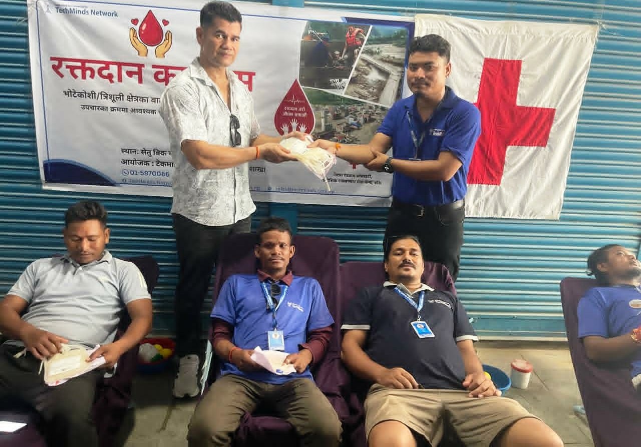भोटेकोशी बाढीका घाइतेका लागि नेपालगञ्जमा रक्तदान