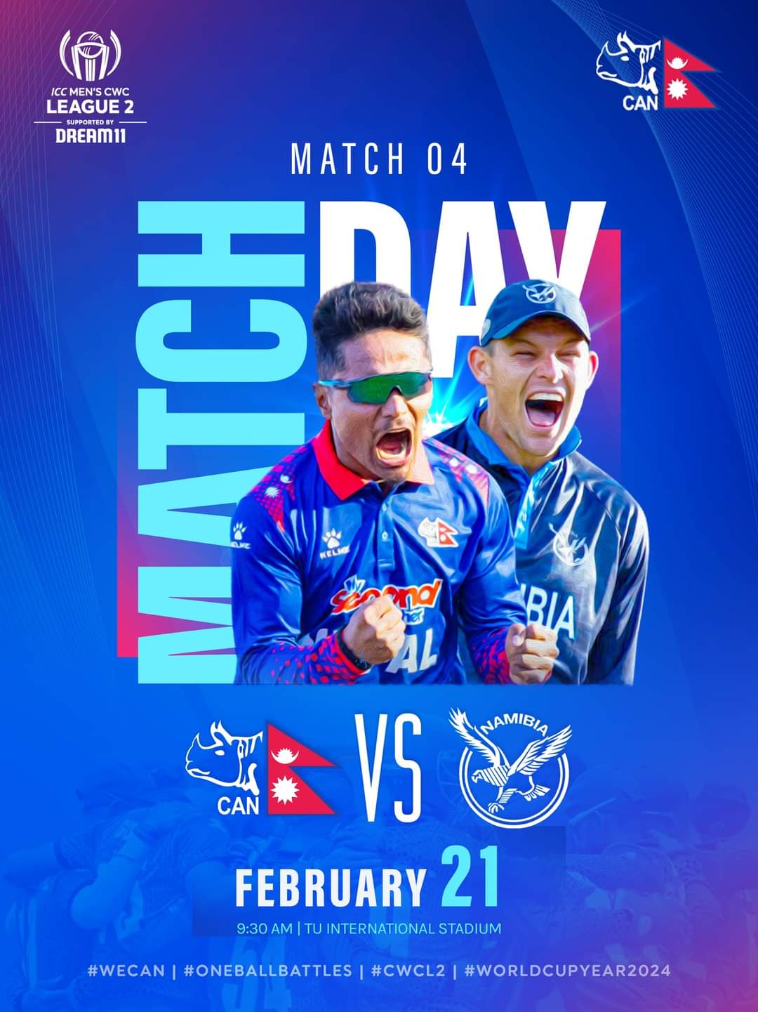 आज नेपाल र नामिबिया खेल्दै