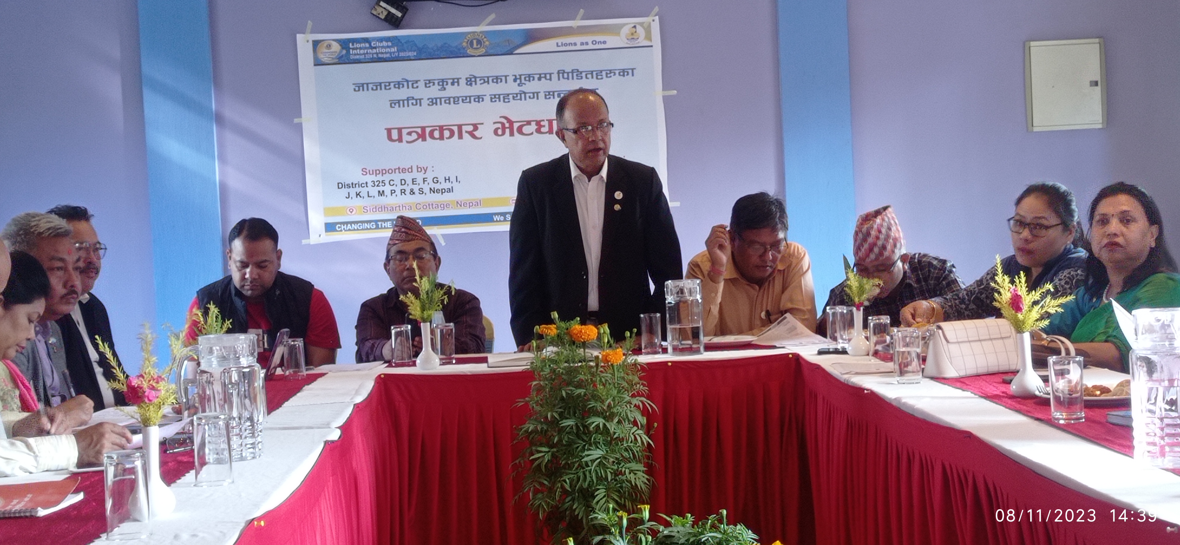 लायन्सद्वारा भूकम्प प्रभावितलाई १७ लाखको आपतकालीन राहत वितरण