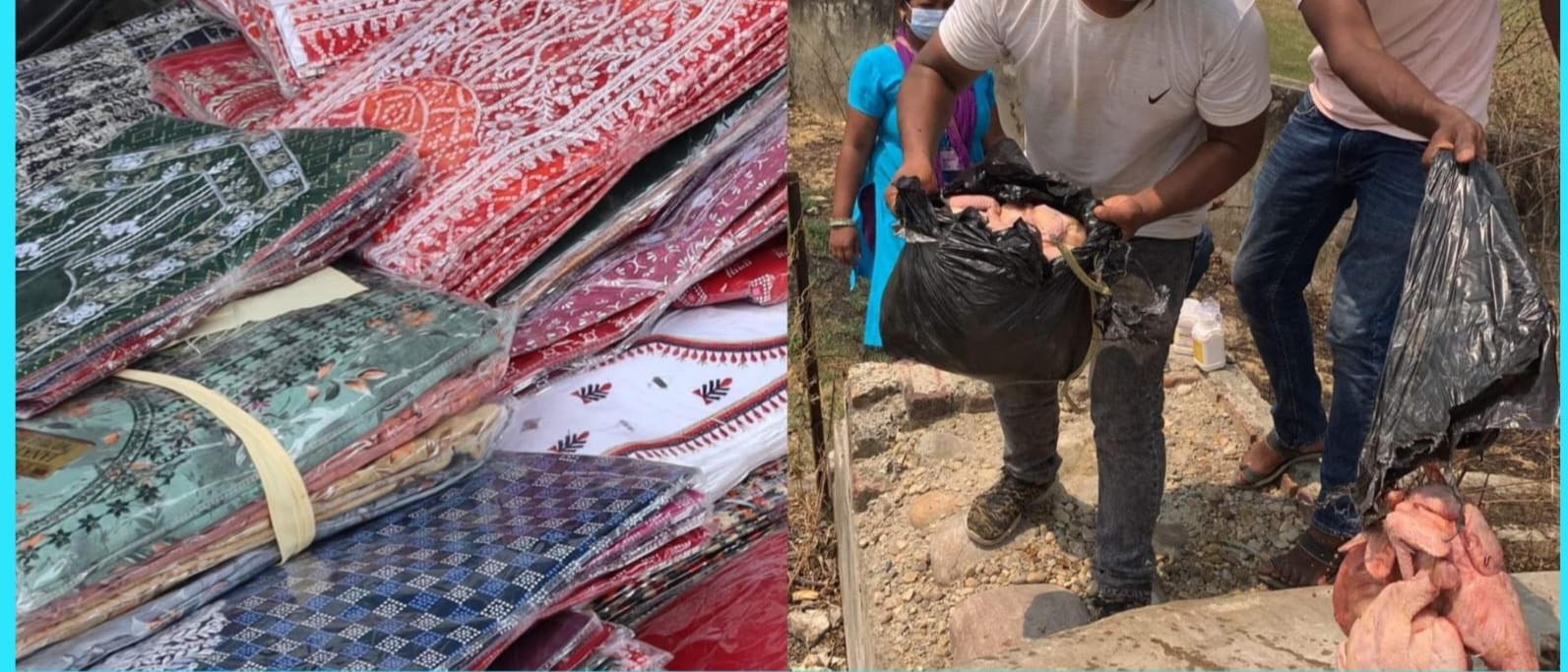 लत्ताकपडा र १४० किलो मासुसहित दुई युवक पक्राउ