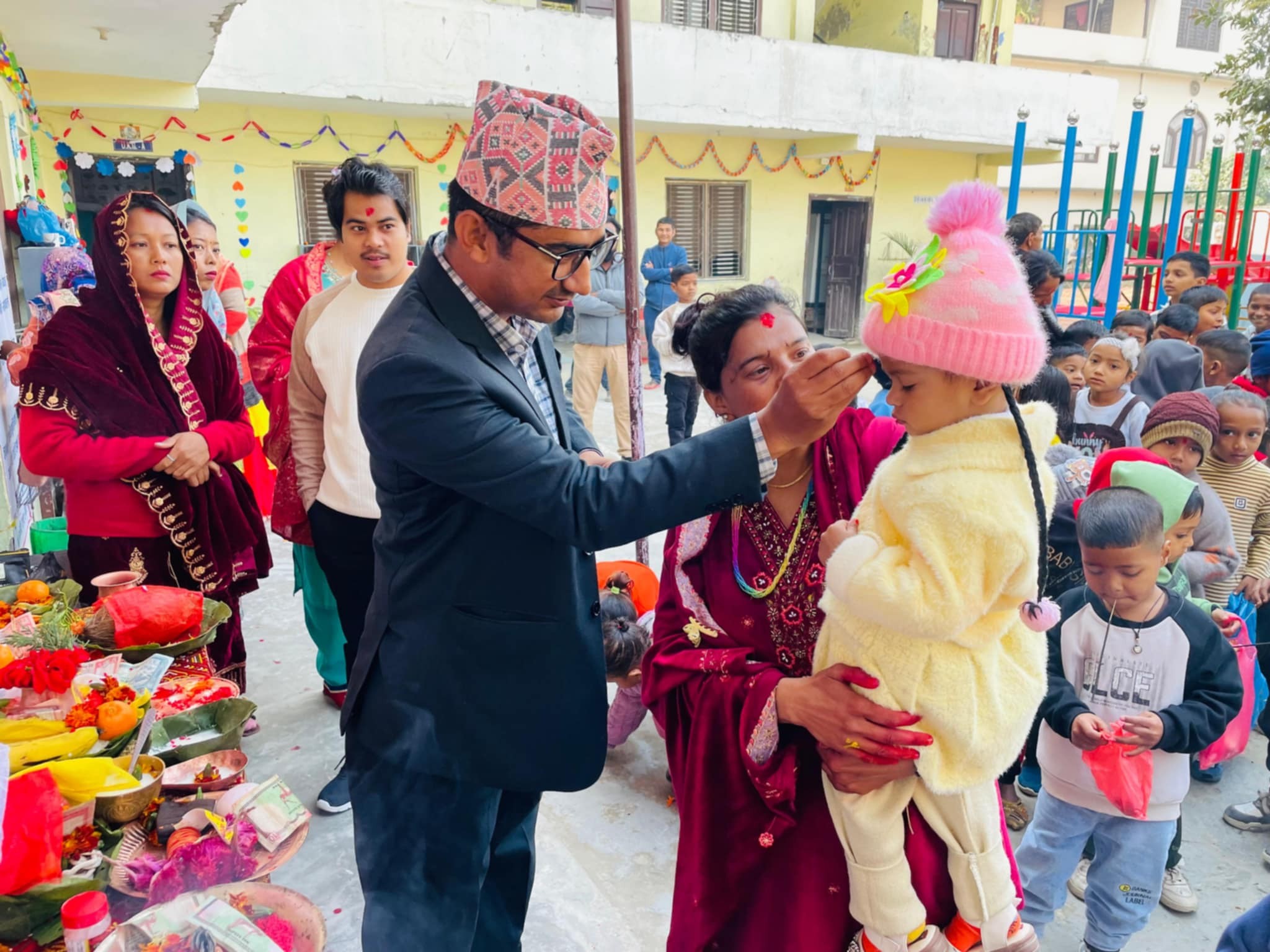 प्रभात मेमोरियल स्कुलमा मनाइयो सरस्वती पूजा