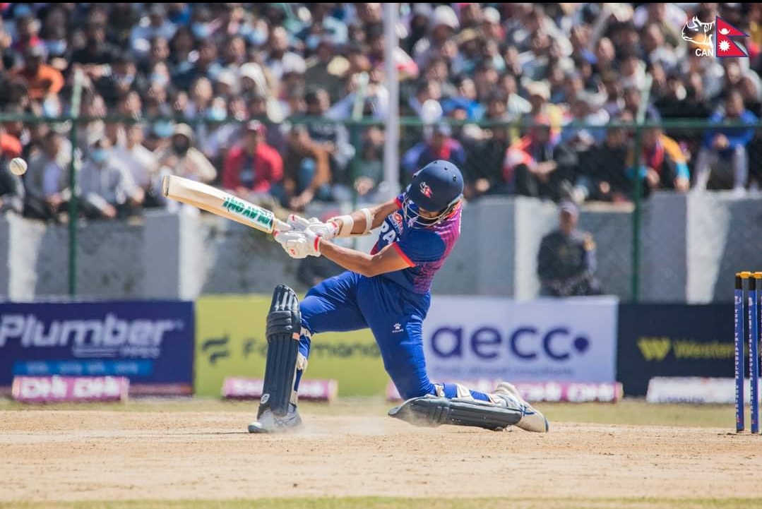 नेपालले नेदरल्यान्ड्सलाई दियो १८५ रनको टार्गेट