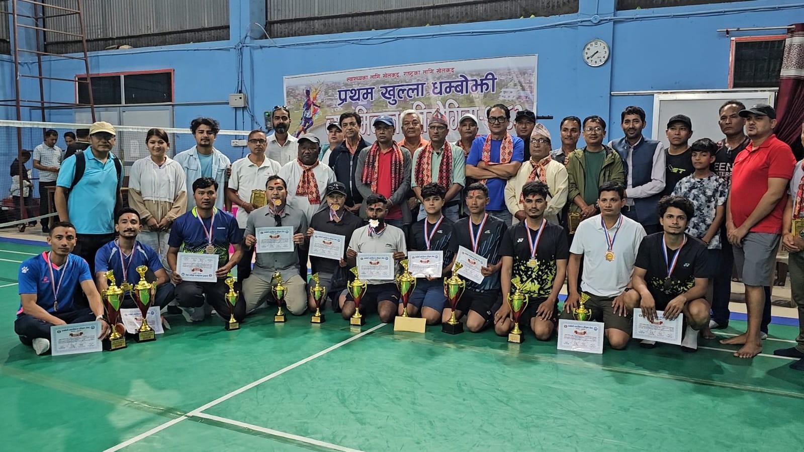 प्रथम खुल्ला धम्बोझी ब्याडमिन्टन प्रतियोगिता सम्पन्न