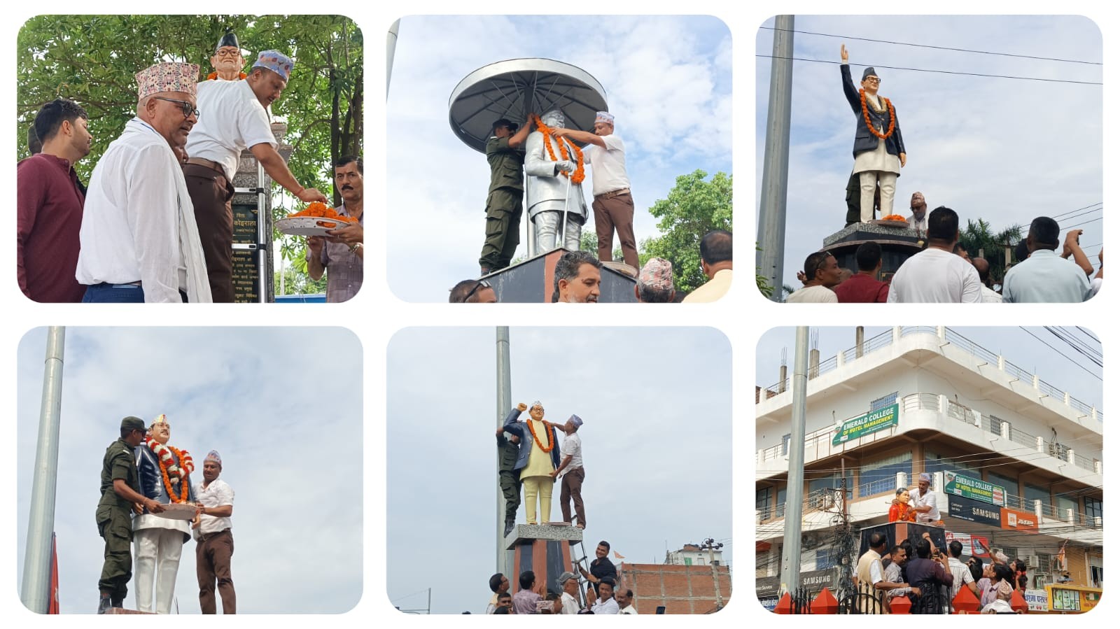 नेपालगञ्जमा पुनःनिर्मित ऐतिहासिक सालिकहरूको अनावरण, संविधान पिता कोइरालाको सालिक पनि निर्माण