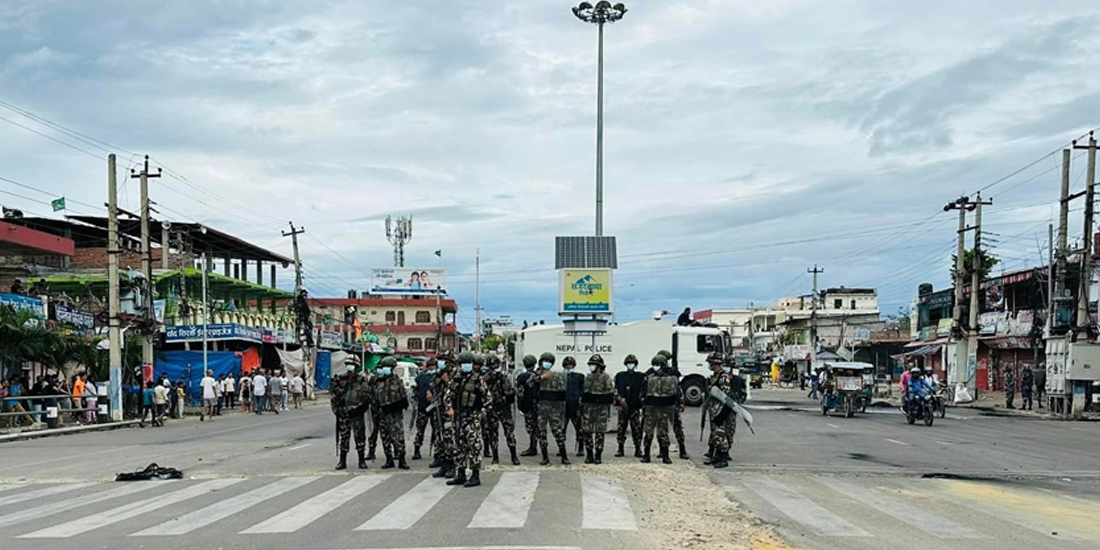 तनावग्रस्त बनेपछि नेपालगञ्जमा सेना परिचालन