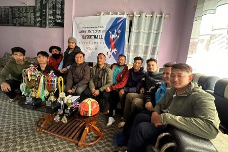 लुम्बिनी प्रदेश स्तरीय बास्केटबल प्रतियोगिता हुँदै 