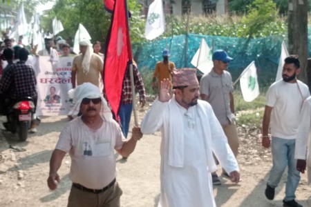 नेपालगञ्ज १२ मा विरासत जोगाउन प्रयासरत कांग्रेसको प्रचार तीब्र