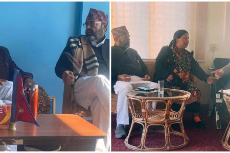 मुख्यमन्त्री केसी र अर्थमन्त्री खड्कासंग नरैनापुरका अध्यक्ष शाहको भेट