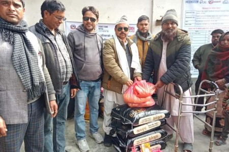 जानकीमा जोखिममा रहेका समुदाय र घरपरिवारलाई आपतकालीन सामग्री