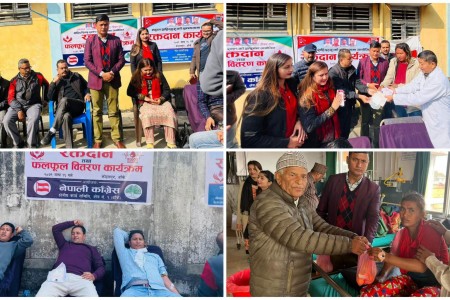 सहिद दिवसमा कोहलपुरमा कांग्रेसको बृहत रक्तदान, ५३ जनाले दिए रगत