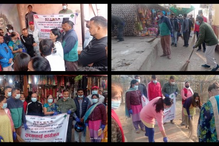 सन्त नेता भट्टराईलाई सम्झँदै बागेश्वरी मन्दिरमा कांग्रेसद्वारा सरसफाई