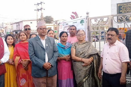 कांग्रेस क्षेत्र नम्बर २ द्वारा सन्त नेता भट्टराईको सम्झनामा दीप प्रज्वलन
