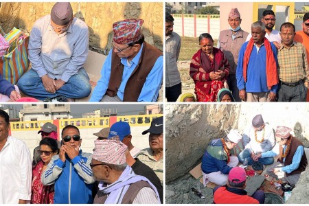 नेपालगञ्ज-१२ मा जेष्ठ नागरिक मिलन केन्द्र भवनको शिलान्यास