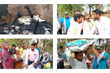 जानकीको बकसपुरमा आगलागी, चार घर पूर्णरुपमा जले