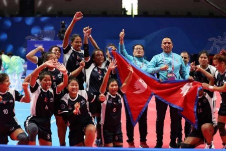 नेपाल एसियन गेम्समा कबड्डीको सेमिफाइनलमा, पदक पक्का