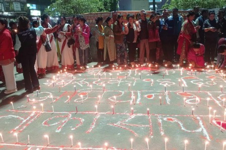लैंगिक हिंसा विरुद्धको १६ दिने अभियान सुरुः नेपालगञ्जमा दीप प्रज्वलन