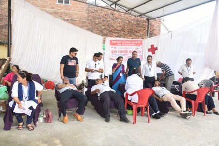 नेपालगञ्ज उपमहानगरपालिकाद्वारा रक्तदान