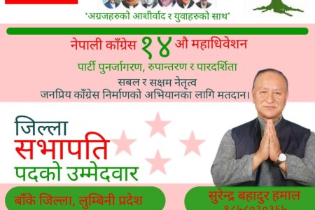 देउवा पक्षबाट बाँकेमा सुरेन्द्र हमाल आधिकारिक उम्मेदवार