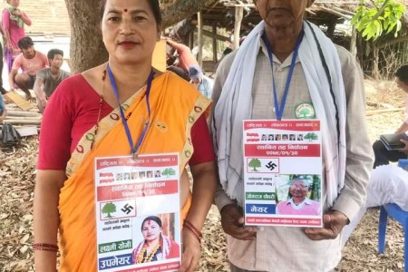 लमहीमा कांग्रेसका उम्मेदवार जोगराज र लक्ष्मीको घरदैलो,मतदाता उत्साहित