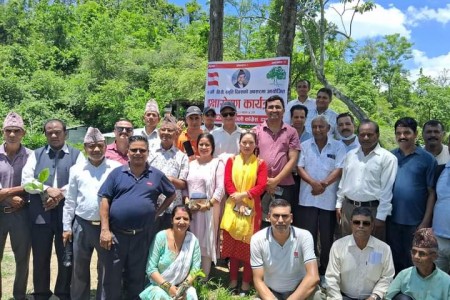 वीपी स्मृति दिवसमा ज्यामिरे दह परिसरमा वृक्षारोपण