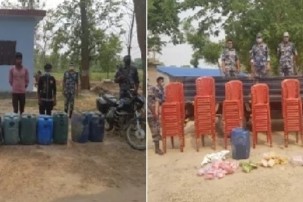 सशस्त्र प्रहरीद्वारा २ वटा मोटरसाइकल,अवैध सामग्रीसहित तस्करहरु पक्राउ