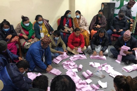 नेपाली कांग्रेस खुला महिला सदस्यको २०६५ को मतगणना यस्तो छ-